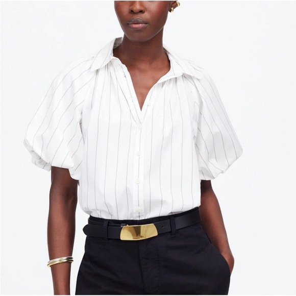 Bubble shirring sk (white, black)